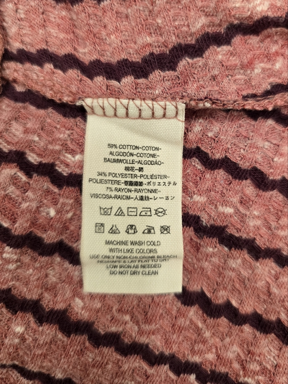 Free People We The Free 'Auntie Em' thermal waffle knit top M - Picture 5 of 5